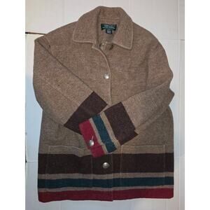 Vintage Lauren Ralph Lauren Women's Wool Coat Made In USA XL Southwest